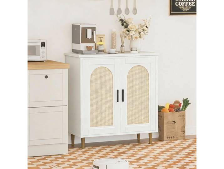 Buffet 2 portes coulissantes blanc