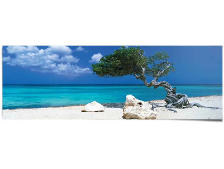 Poster REINDERS Tom Mackie divi divi Baum , blau (farbe bild(er): blau), B:158cm H:53cm, Papier, Bilder, Poster