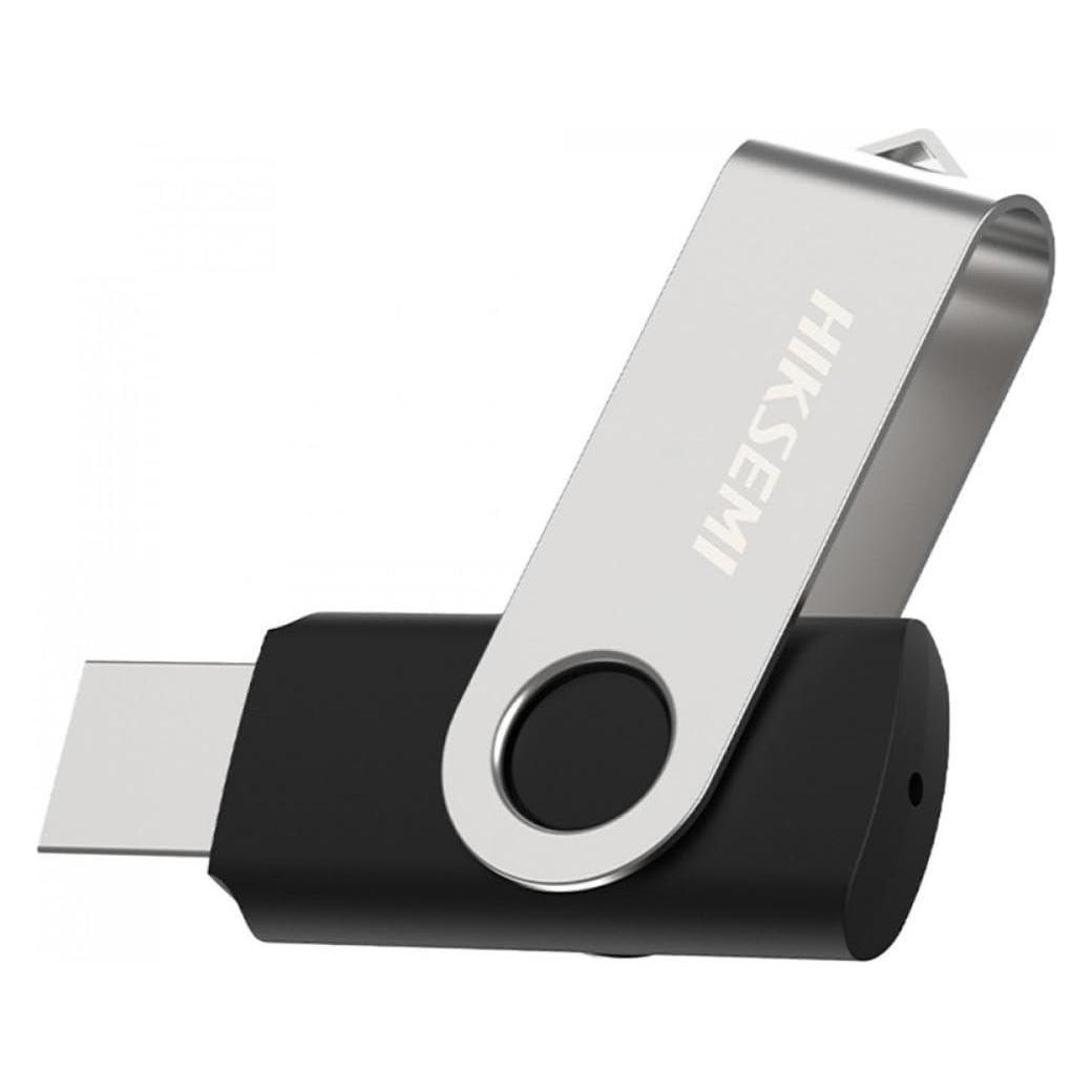 Hiksemi Hikvision Pendrive - 128GB USB3.0, ROTARY M200S, Ezüst-Fekete (128 GB, USB-A) (PENHIKHSUSBM200S128GU3)