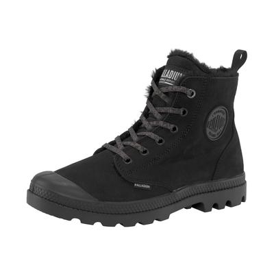 Winterboots PALLADIUM "PAMPA HI ZIP WL W", Damen, Gr. 43, gefüttert wärmend, schwarz, Leder, Schuhe Winterboots, Winterschuhe, Schnürboots, Winterstiefel, Snowboots, gefüttert