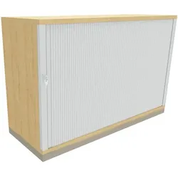 fm Büromöbel Querrollladenschrank »Fastline« 120 cm breit 2 OH königsahorn, 120x78.1x44.2 cm