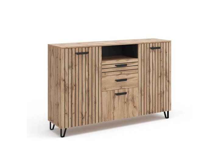 Commode avec tiroirs Amber 38x100cm Marron Vicco 39575