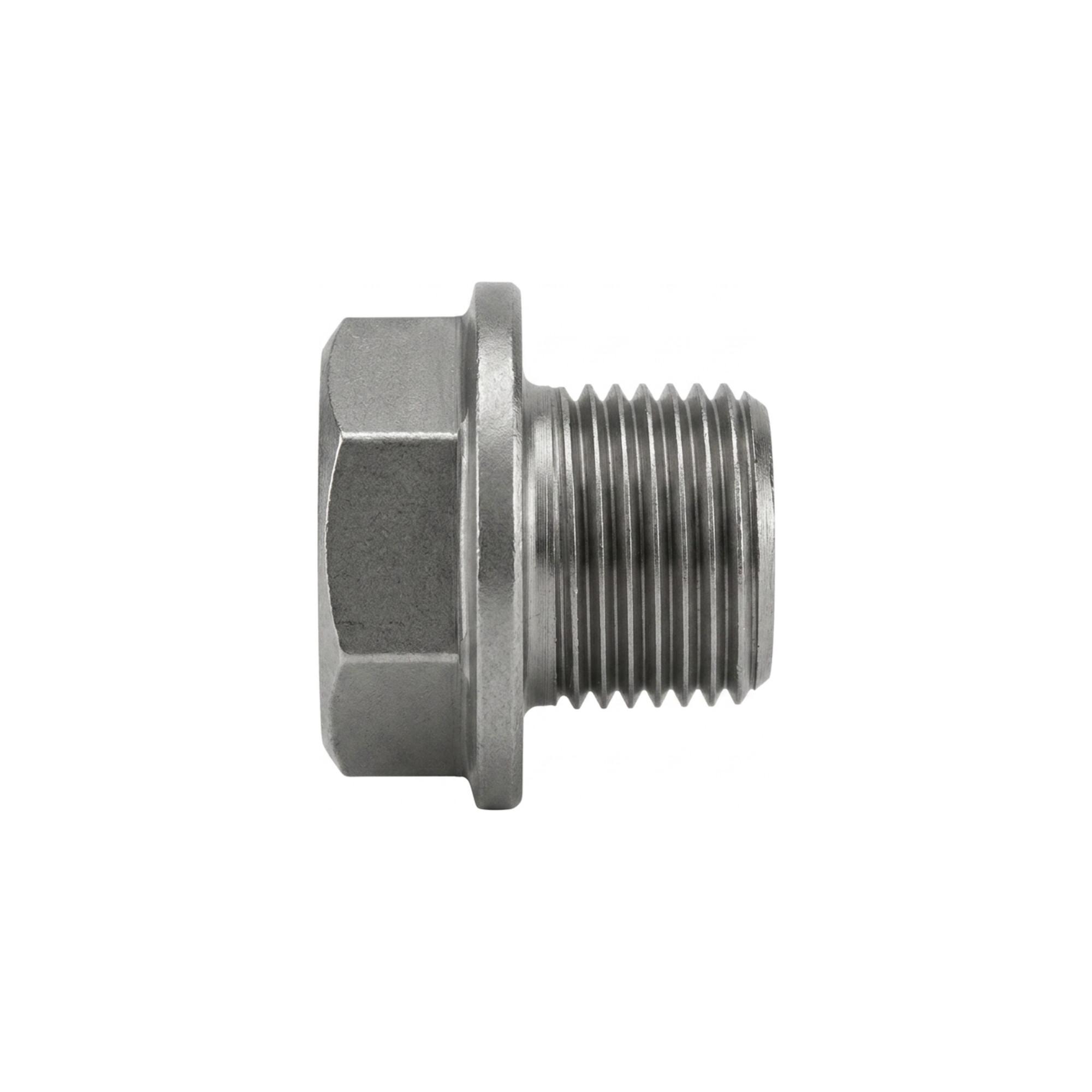 DIN 7604 Form A Sechskant-Verschlussschraube Feingewinde VG M12x1,5 Stahl 5.8 blank m. Bund ; Industrial Quality Supplies (076040010120150)