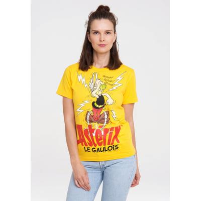 T-Shirt LOGOSHIRT "Asterix der Gallier - Asterix", Damen, Gr. 5XL, gelb, 100% Baumwolle, bedruckt, normal, Rundhals, Shirts T-Shirt, mit lizenziertem Print
