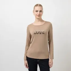 STEFFEN SCHRAUT Shirt, Langarm Rundhalsausschnitt aus ECOVERO™ Viskose figurumspielend