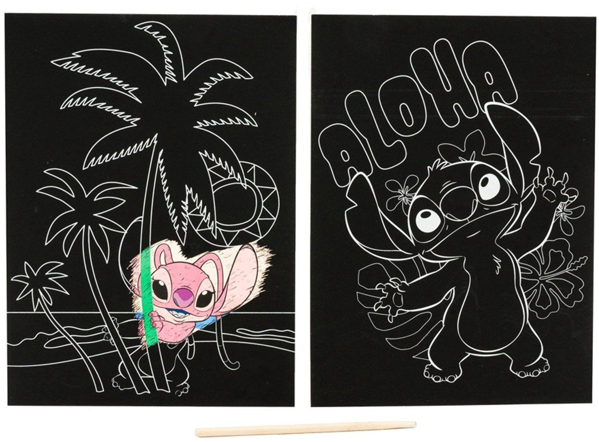 Canenco Stitch Krasposter 2x - Lilo en Stitch - Multikleur