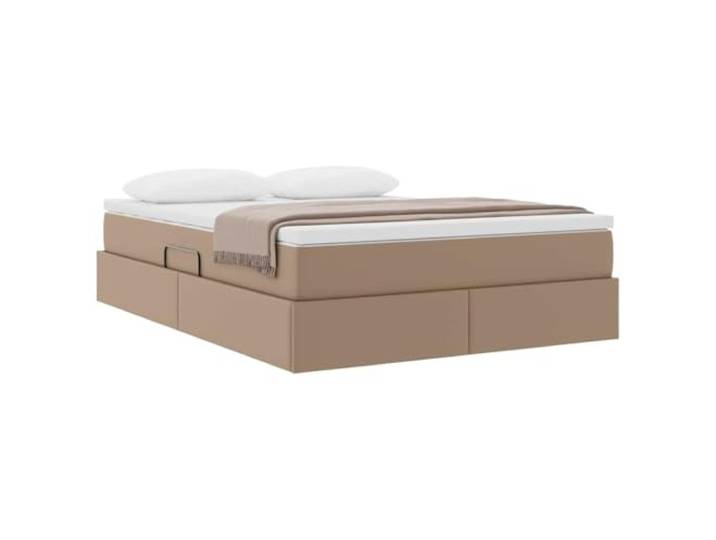 KTHLBRH Boxspringbett 140 x 200 cm mit Matratze Cappuccino Modernes Design, robuste Konstruktion, extra Stauraum, hoher Tragekomfort