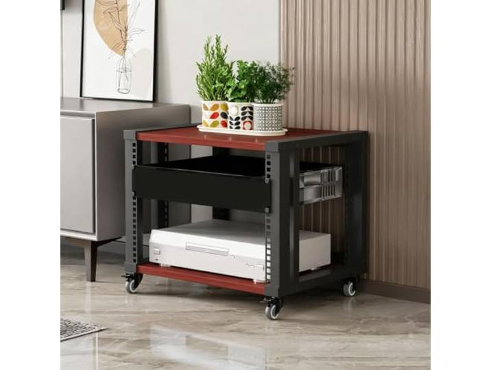 ZSCNYHMT Audio Rack, Verstellbares Mehrstöckiges Regal Audioausrüstung Flexible regalaufteilung, verstärkter rahmen, aufbewahrung für verstärker, receiver und mediengeräte