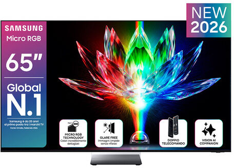 Samsung Micro RGB AI TV 65'' MRE65R95HATXZT, Micro RGB AI Engine Pro, 4K AI Upscaling Pro, Glare Free, Motion Xcelerator 165Hz, Dolby Atmos & OTS+, Infin