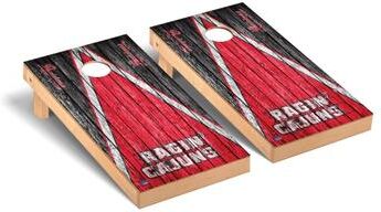 Skip's Garage Louisiana Ragin Cajuns Triangle Cornhole Board Set