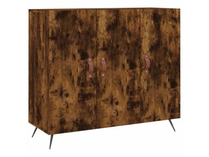 HGFDVCMR Sideboard Räuchereiche 90x34x80 cm Beistellschrank Kommode Eleganter Anrichte Schrank mit stabilen Metallbeinen und Türen für Wohnzimmer, Flur oder Schlafzimmer.