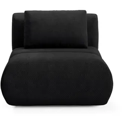 SESSEL ATOMO, Modern Polstersessel Loungesessel, Velours-Stoff Schwarz