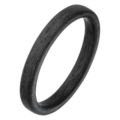 Fingerring JOBO Gr. 54, schwarz, Fingerringe, Damen, 54, Carbon, Fingerring, Carbon schwarz
