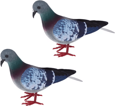 Inspire Curations Realistic Artificial Dove Decoration Simulation Pigeon Bird Figurine For Home & Events 2pcs