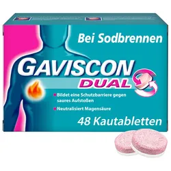 GAVISCON Dual Kautabletten mit Zweifachwirkung gegen Sodbrennen 48 St