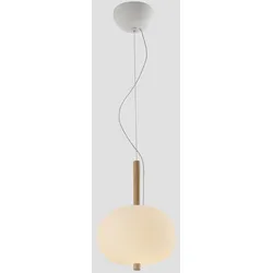 LEDS C4 LED Pendelleuchte ILARGI Ø230 8,5W 2700K HELLES HOLZ 641lm LEDS-00-6452-93-F9