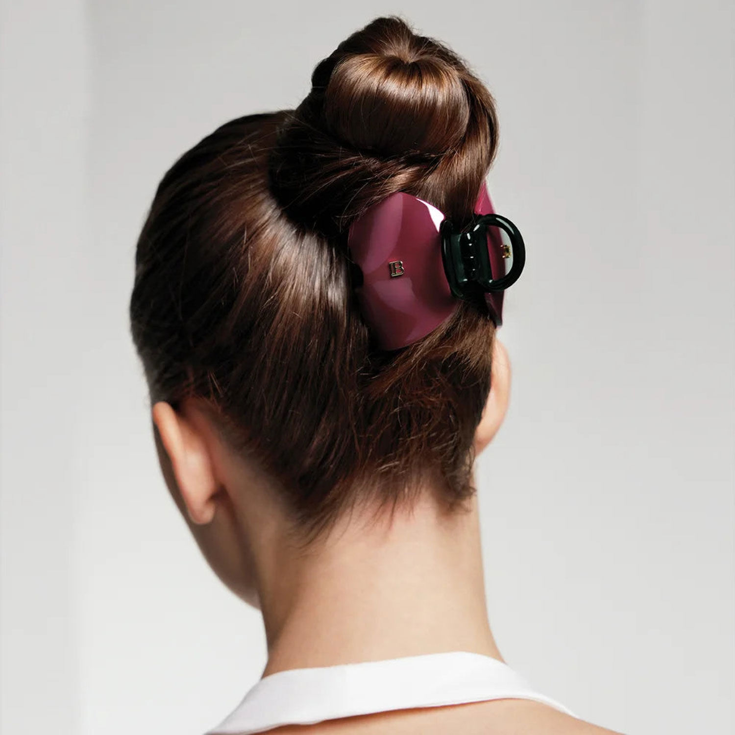 BALMAIN Hair Velvet Burgundy Imperiale Hair Clamp XL