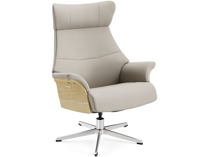 Conform Stilvoller Sessel Airness Stoff, Eiche, Aluminium 5 nature B 81 cm T 163 cm H 101 cm - Farbe: 05 nature - Möbel Konfigurator: Traummöbel