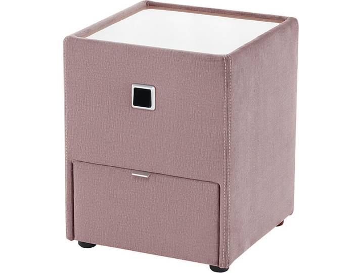 Nachtkonsole JOCKENHÖFER GRUPPE Lancy , rosa (rosa 341, 05), B:42,5cm H:53cm T:45cm, Glas, Holzwerkstoff, Sideboards, Nachtkonsole, mit LED-Beleuchtung