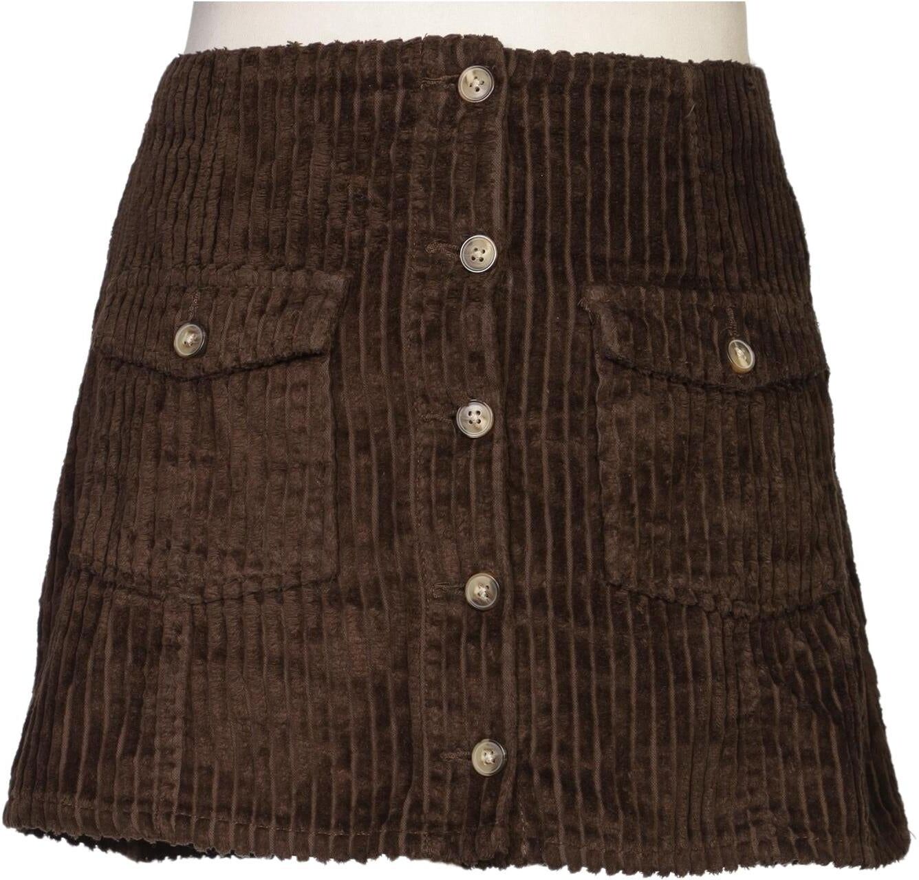 asos Maternity Damen Rock, Braun, Gr. EU 42, Baumwolle - Second Hand