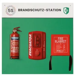 Paperflow Lean Management Board »Brandschutz-Station« 75/75 cm grün grün, 75x75 cm