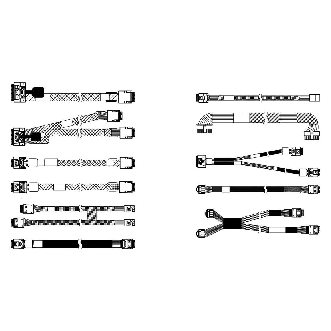 Lenovo ISG ThinkSystem SR630 V3 6xSAS/SATA+4xAnyBay Backplane SAS/SATA Cable Kit (4X97A83833)
