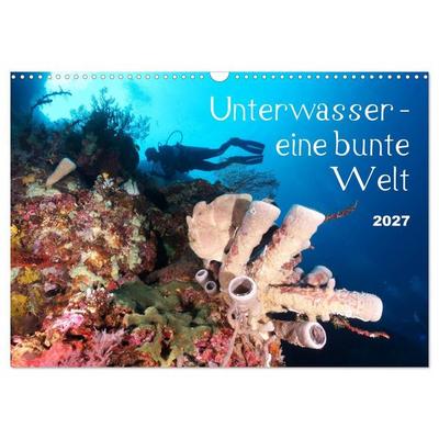Unterwasser - eine bunte Welt (Wandkalender 2027 DIN A3 quer), CALVENDO Monatskalender