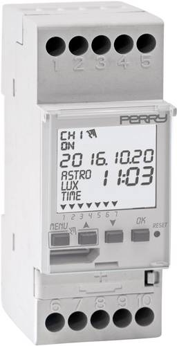 Wallair 1IO4091 Zeitschaltuhr digital Wochenprogramm 3500W IP20 Astro-Funktion, Dämmerungsfunktion
