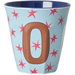 RICE Melamin Buchstabenbecher Stars, O