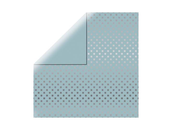 Rayher Scrapbookingpapier Silver Foil Dots 30.5 × 30.5 cm 180 g/m²