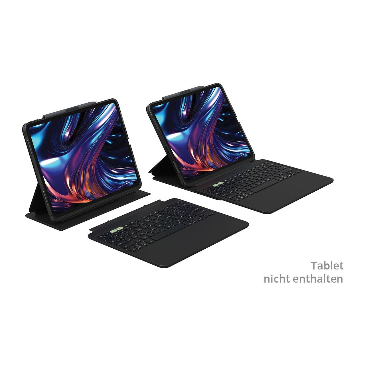 ZAGG Pro Keys 2 Bluetooth-Keyboard für iPad Pro 13 Zoll (M4) schwarz