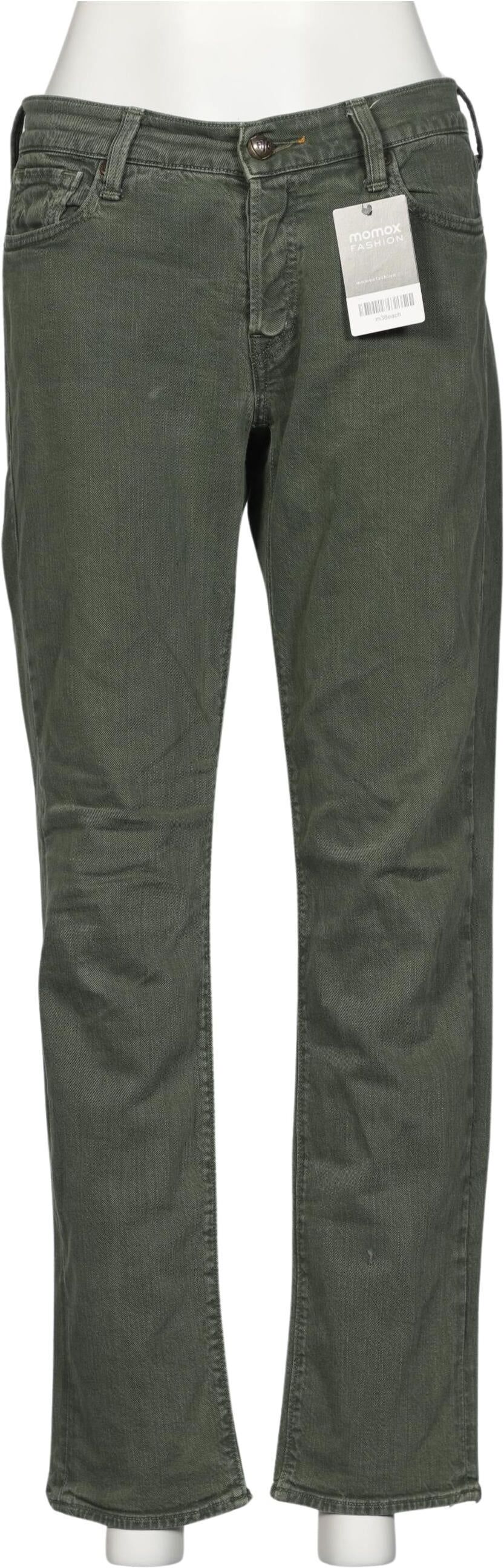 HTC Hollywood Trading Company Damen Jeans, Grün, Gr. W27, Elasthan / kein / Etikett - Second Hand