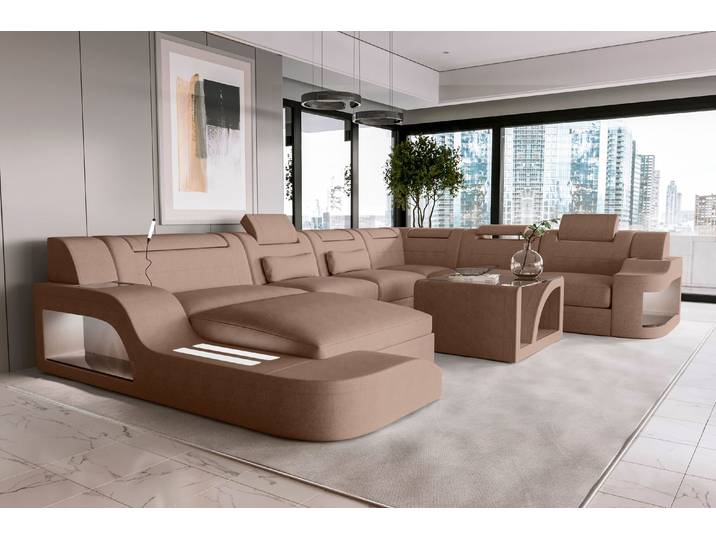 XXL Wohnlandschaft Palermo Stoffsofa