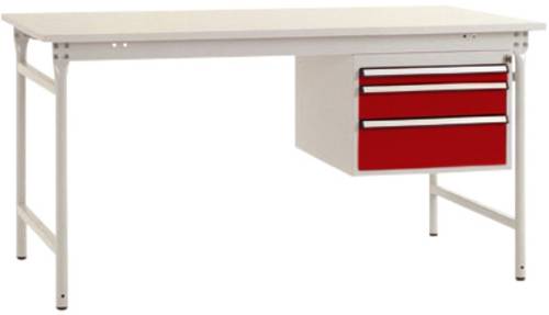 Manuflex BB5261.3003 Komplett-Beistelltisch BASIS stationär mit Melamin-Platte + Gehäuse-Unterbau, BxTxH: 1000 x 800 x 780mm