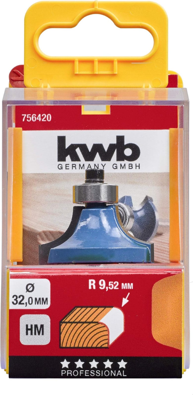 KWB Afrondfrees met aanloopkogellager 32,0 mm