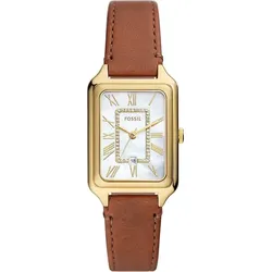 Fossil Quarz / 3 Zeiger Datum Raquel ES5307 - MOP,braun - 26mm