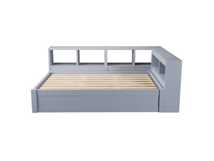 Canape lit en pin massif gris 90 x 200cm