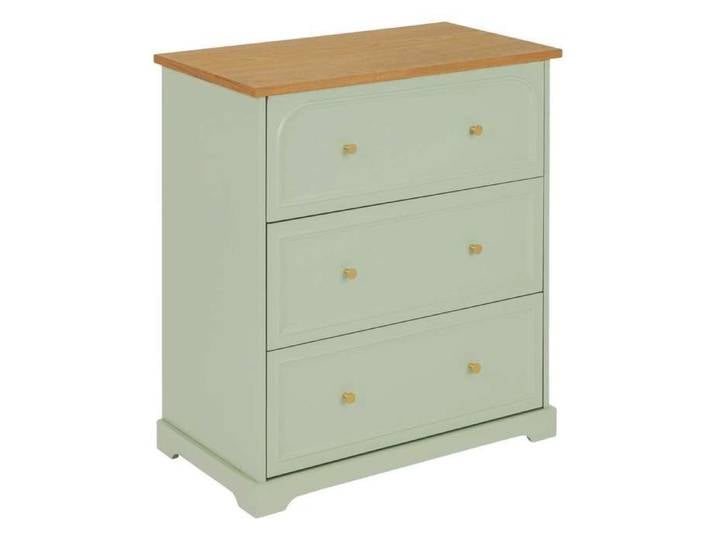 Atmosphera - Commode 3 tiroirs en bois MOHEA - Vert céladon