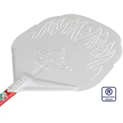 Giemme Spoleto – Gelochte Pizzaschaufel 36 cm – 120 cm langer Stiel mit Aufhängehaken