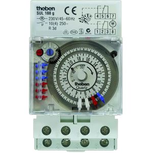 Theben Zeitschaltuhr SUL 188 g, analog, Fronttafeleinbau, 2 Kanal