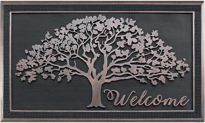 "A1 Home Collections 100% Rubber Front Door Mat 30""x 48"" Non-Slip Welcome Doormat Rubber Thin Profile Heavy Duty Doormat"