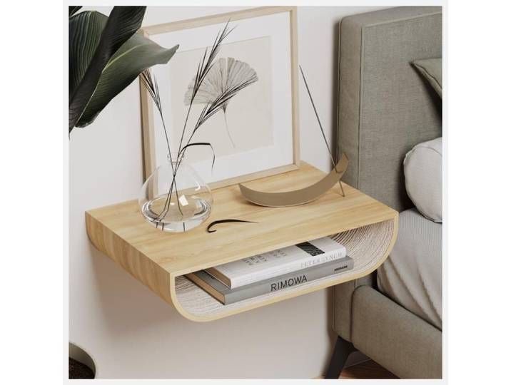 Table de chevet murale flottante - EWART WOODS - Fait main - En bois frêne