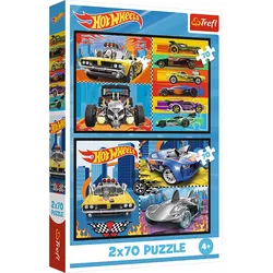 Puzzle - 2x70 - Autos - Hot Wheels Trefl 34442