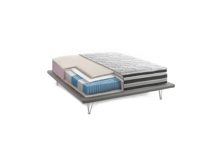 Matelas demi-carré en memory foam blanc 120x190 cm