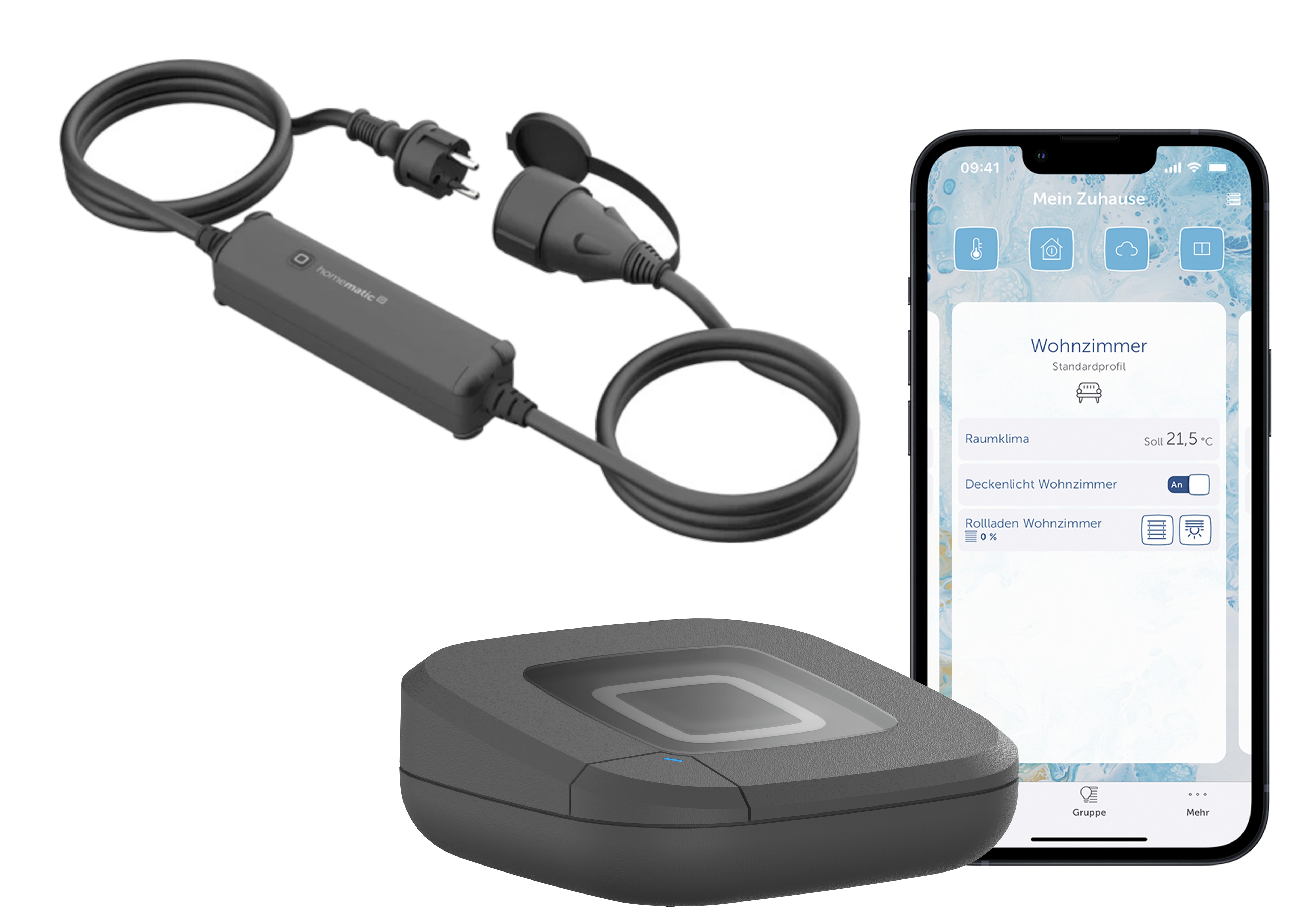 Homematic IP Starter Set Outdoor Steckdose - Access Point 2 & Schalt-Mess-Kabel - steuert Leuchten oder Elektrogeräte im Außenbereich