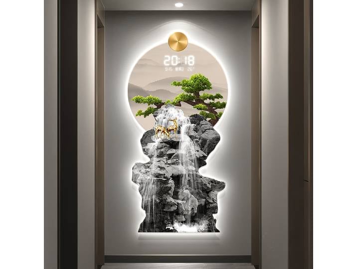 Horloge murale électronique pour hall d'entrée, horloge murale pour restaurant, horloge murale calendrier perpétuel, horloge murale silencieuse, décorations de chambre