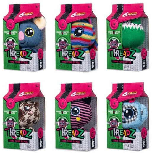Threadz Small Plush Green - Limited-Edition Unique Character Design - Small Size - Collectible Toy