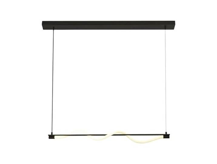Searchlight Serpent 1 LED-Leuchte, umwandelbar in halbbündige Pendelleuchte, schwarz, Acryl 2700K