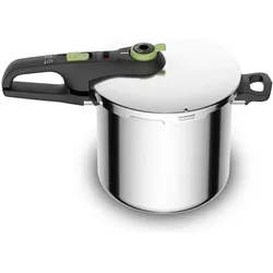 Tefal Secure Trendy Schnellkochtopf, Pfanne + Kochtopf, Silber, Schwarz