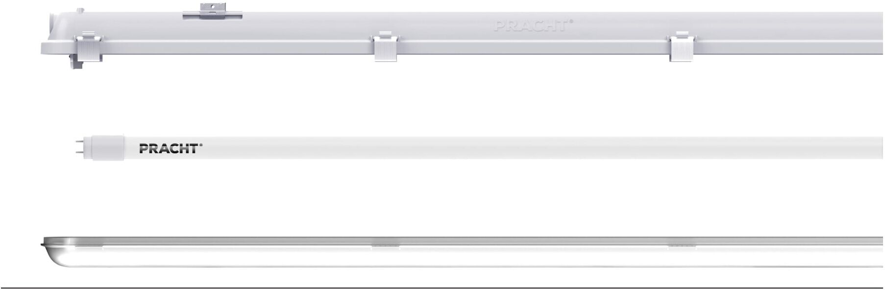 pracht LED-Feuchtraumleuchten-Set LUNARETROSET 1,5m inkl Tube (5212205)